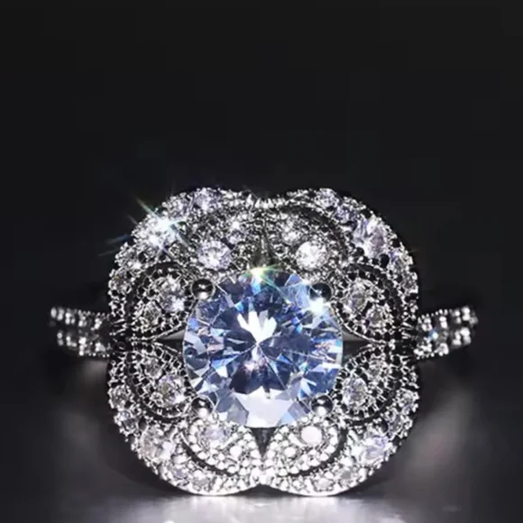 18k 2.5ct Art Deco Ring - Picture 4 of 11